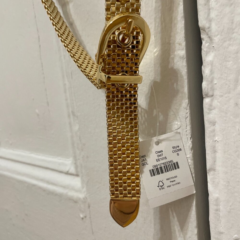 J. Crew gold watchband chain belt - Picture 3 of 3